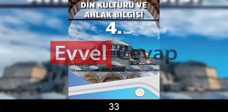 4. Sınıf Din Kültürü Kitabı Cevapları Sayfa 33