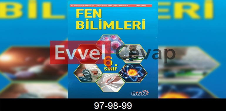 6. Sınıf Fen Bilimleri Ders Kitabı Cevapları Gün Yayıncılık Sayfa 97-98-99