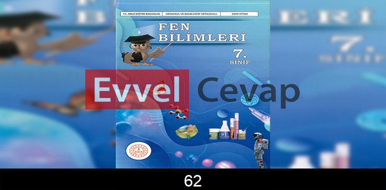 7. Sınıf Fen Bilimleri Ders Kitabı Cevapları Sayfa 62