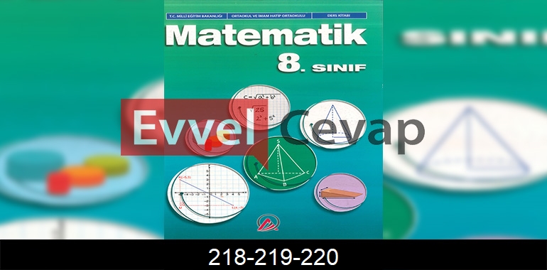 8. Sınıf Matematik Ders Kitabı Cevapları Ada Matbaacılık Sayfa 218-219-220