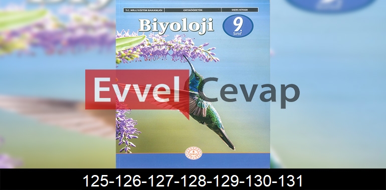 9. Sınıf Biyoloji Ders Kitabı Cevapları Sayfa 125-126-127-128-129-130-131