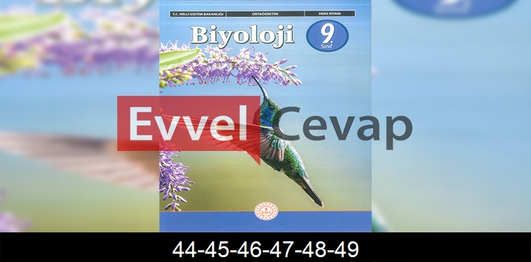 9. Sınıf Biyoloji Ders Kitabı Cevapları Sayfa 44-45-46-47-48-49