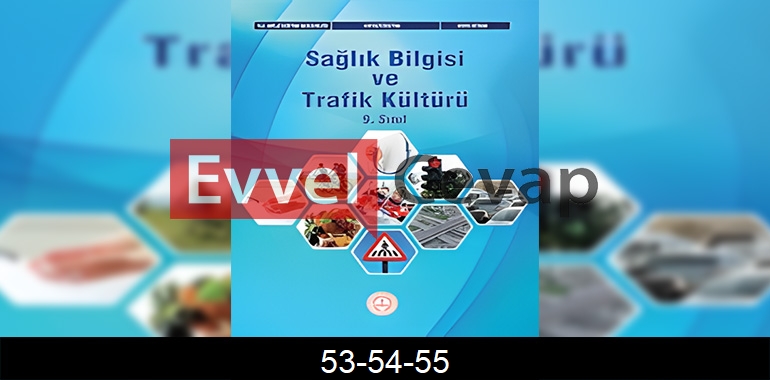 9. Sınıf Sağlık Bilgisi ve Trafik Kültürü Ders Kitabı Cevapları Sayfa 53-54-55