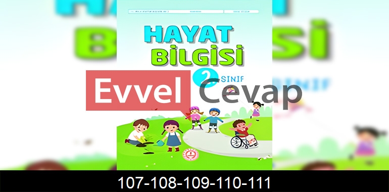 2. Sınıf Hayat Bilgisi Kitabı Cevapları Sayfa 107-108-109-110-111
