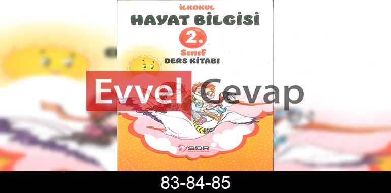 2. Sınıf Hayat Bilgisi SDR Dikey Yayıncılık Cevapları Sayfa 83-84-85