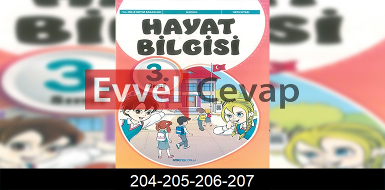 3. Sınıf Hayat Bilgisi Sdr İpekyolu Cevapları Sayfa 204-205-206-207