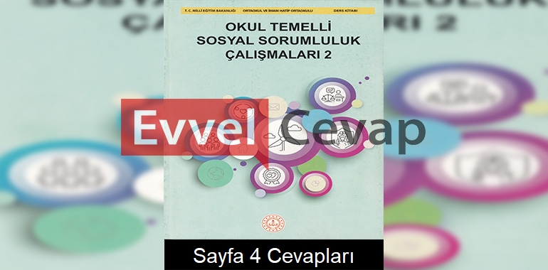 Okul Temelli Sosyal Sorumluluk Çalışmaları Kitabı Cevapları (2. Kitap) Sayfa 4