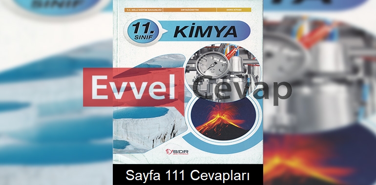 11. Sınıf Kimya Ders Kitabı Cevapları SDR Dikey Yayınları Sayfa 111