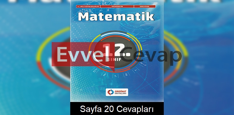 12. Sınıf Matematik Ders Kitabı Cevapları Ordinat Yayınları Sayfa 20