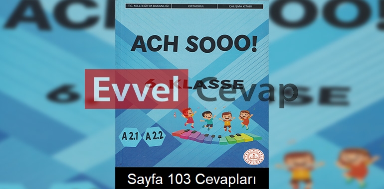 6. Sınıf Almanca Çalışma Kitabı Cevapları Meb Yayınları Sayfa 103