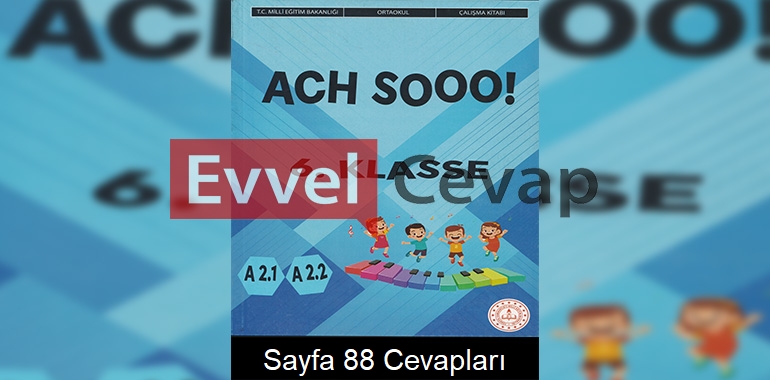 6. Sınıf Almanca Çalışma Kitabı Cevapları Meb Yayınları Sayfa 88
