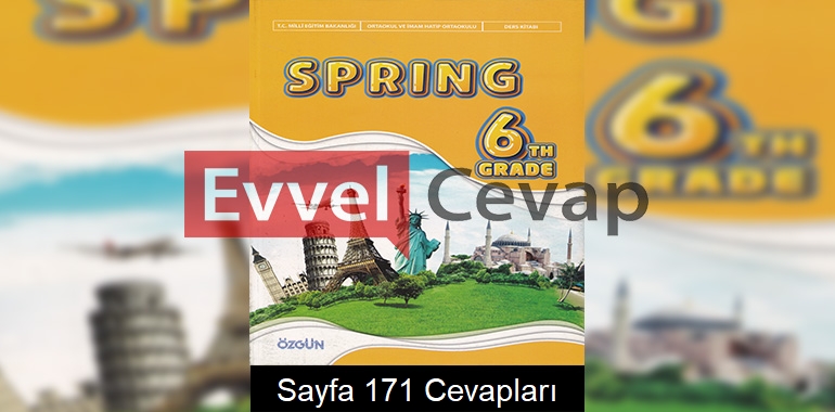 6. Sınıf İngilizce Ders Kitabı Cevapları Özgün Yayınları Sayfa 171