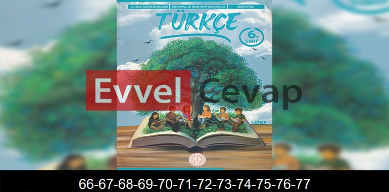6. Sınıf Meb Yayınları Türkçe Ders Kitabı Cevapları Sayfa 66-67-68-69-70-71-72-73-74-75-76-77 1. Kitap
