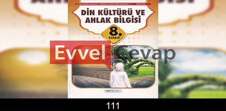 8. Sınıf Din Kültürü Ders Kitabı Cevapları SDR İpekyolu Yayıncılık Sayfa 111