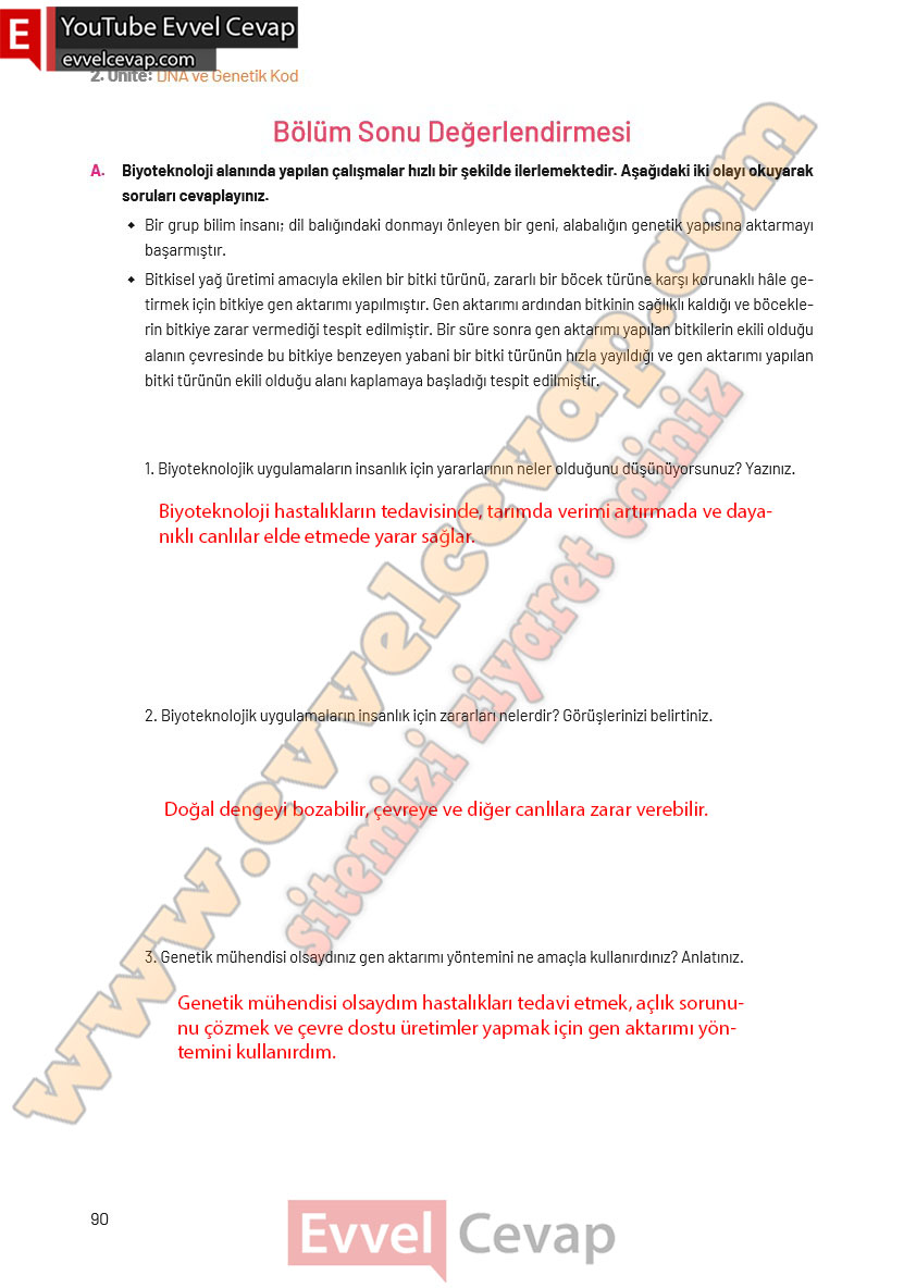 8. Sınıf Fen Bilimleri Ders Kitabı Cevapları Hecce Yayıncılık Sayfa 90