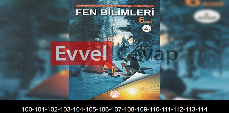 6. Sınıf Fen Bilimleri Ders Kitabı Cevapları Meb Yayınları (2. Kitap) Sayfa 100-101-102-103-104-105-106-107-108-109-110-111-112-113-114