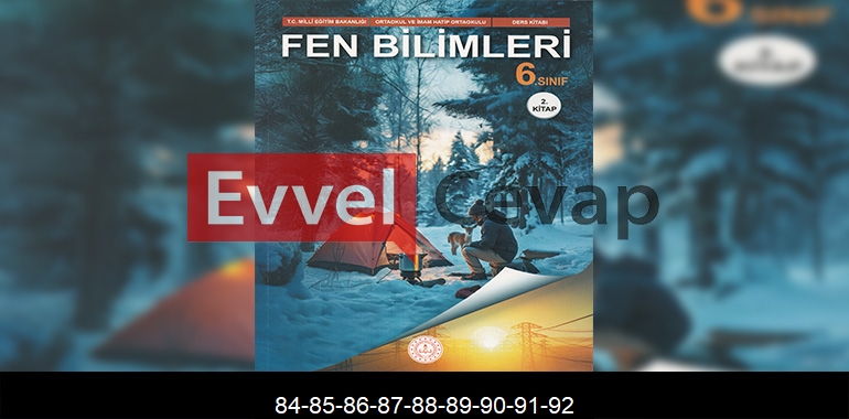 6. Sınıf Fen Bilimleri Ders Kitabı Cevapları Meb Yayınları (2. Kitap) Sayfa 84-85-86-87-88-89-90-91-92