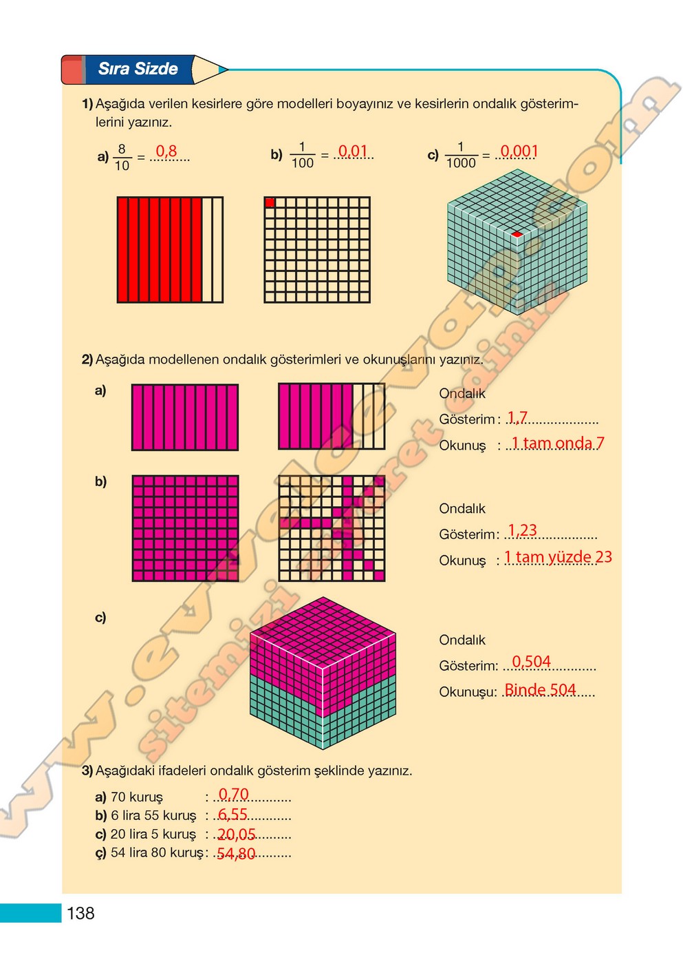 5. Sınıf Meb Yayınları Matematik Ders Kitabı Sayfa 138 Cevapları ...