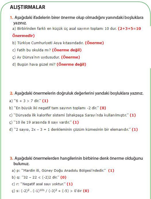 9. Sınıf Meb Yayınları Matematik Ders Kitabı Sayfa 18 Cevabı - Evvel Cevap