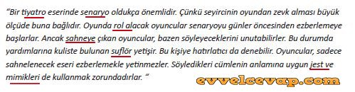 5.Sınıf MEB Yayınları  Türkçe Ders Kitabı Karagöz ile Hacivat Metni  (78. 79. 80. 81. 82. 83. 84. 85. 86. ve 87.Sayfa Cevapları)