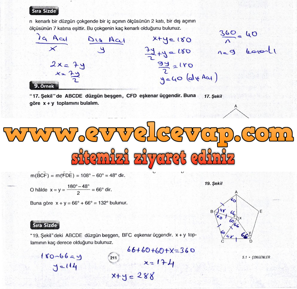 10. Sınıf Aydın Yayıncılık Matematik Ders Kitabı Sayfa 277 Cevabı