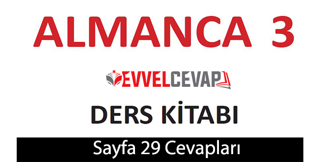 3. Sınıf Almanca A1 ders kitabı sayfa 29 cevapları meb yayınları