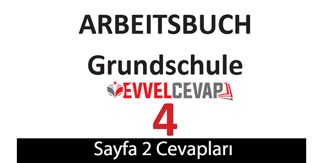 4. Sınıf Almanca A1 çalışma kitabı sayfa 2 cevapları meb yayınları