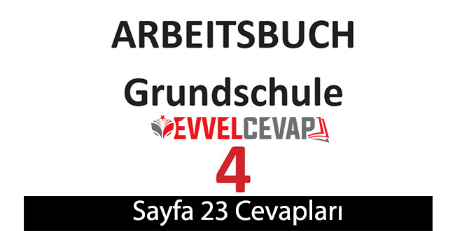 4. Sınıf Almanca A1 çalışma kitabı sayfa 23 cevapları meb yayınları