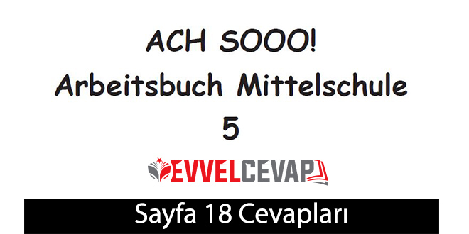 5. Sınıf Almanca A2-1 çalışma kitabı sayfa 18 cevapları meb yayınları