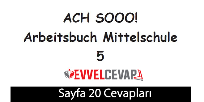 5. Sınıf Almanca A2-1 çalışma kitabı sayfa 20 cevapları meb yayınları