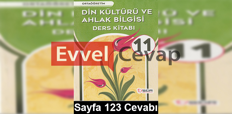 11. Sınıf Din Kültürü ve Ahlak Bilgisi Dikey Yayınları Ders Kitabı Cevapları Sayfa 123