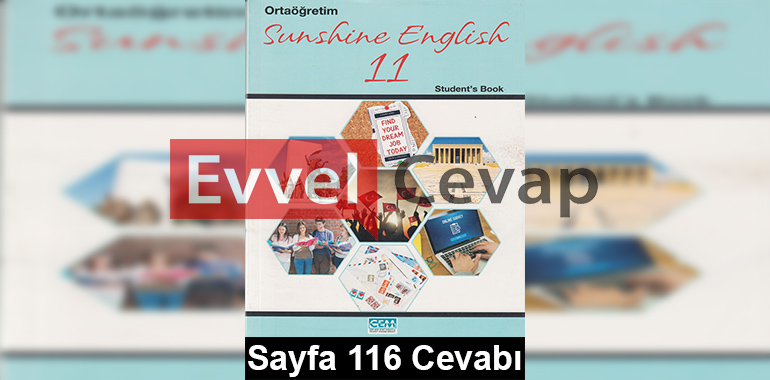 11. Sınıf İngilizce Cem Yayınları Ders Kitabı Cevapları Sayfa 116