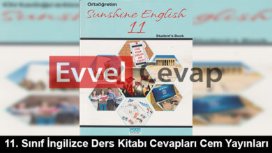 11. Sınıf İngilizce Ders Kitabı Cevapları Cem Yayınları