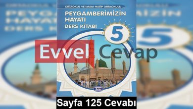 5. Sınıf Peygamberimizin Hayatı Tutku Yayıncılık Ders Kitabı Cevapları Sayfa 125