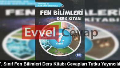 7. Sınıf Fen Bilimleri Ders Kitabı Cevapları Tutku Yayıncılık