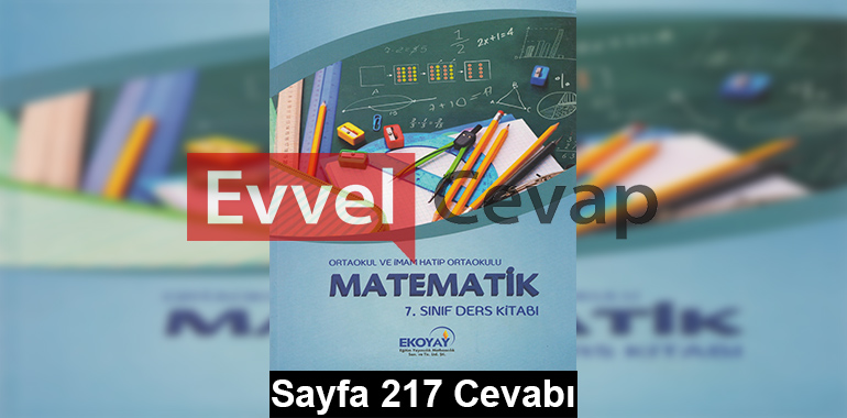 7. Sınıf Matematik Ekoyay Yayınları Ders Kitabı Cevapları Sayfa 217
