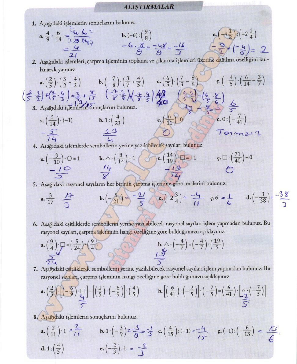 7. Sınıf Matematik Ekoyay Yayınları Ders Kitabı Sayfa 75 Cevapları