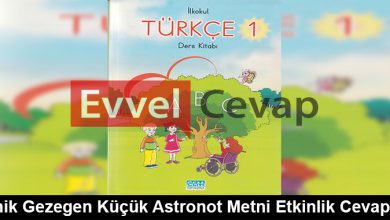 Minik Gezegen Küçük Astronot Metni Etkinlik Cevapları (1. Sınıf Türkçe)