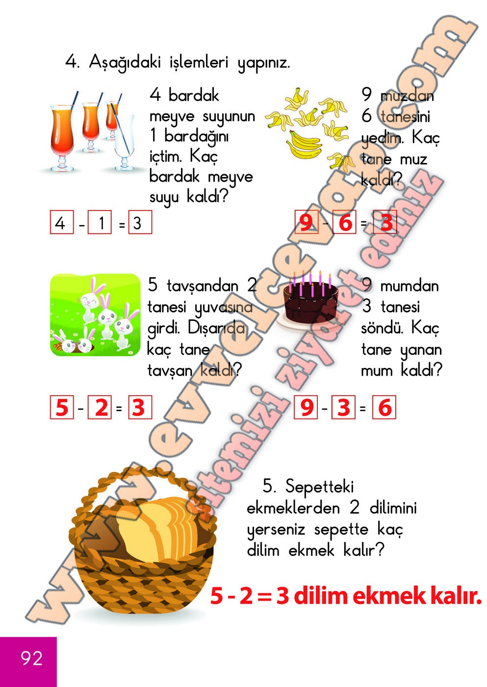 Mhg Yayinlari 1 Sinif Matematik Ders Kitabi 2 El Komisyon Ikinci El Kitap Kitantik 059191208771