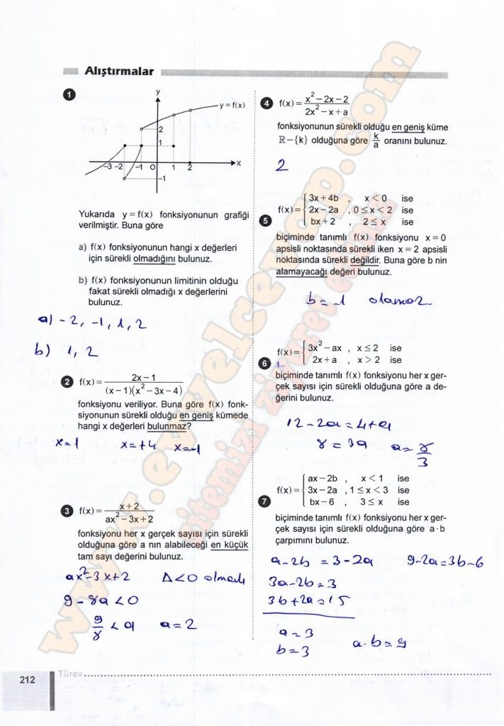 12. Sınıf Matematik Meb Yayınları Ders Kitabı Cevapları Sayfa 216