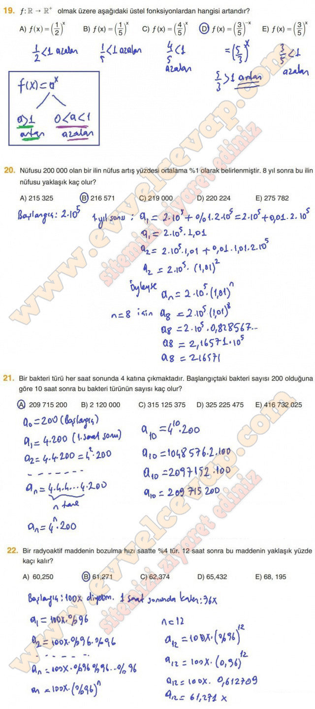 12. Sınıf Matematik Tutku Yayınları Ders Kitabı Cevapları Sayfa 64