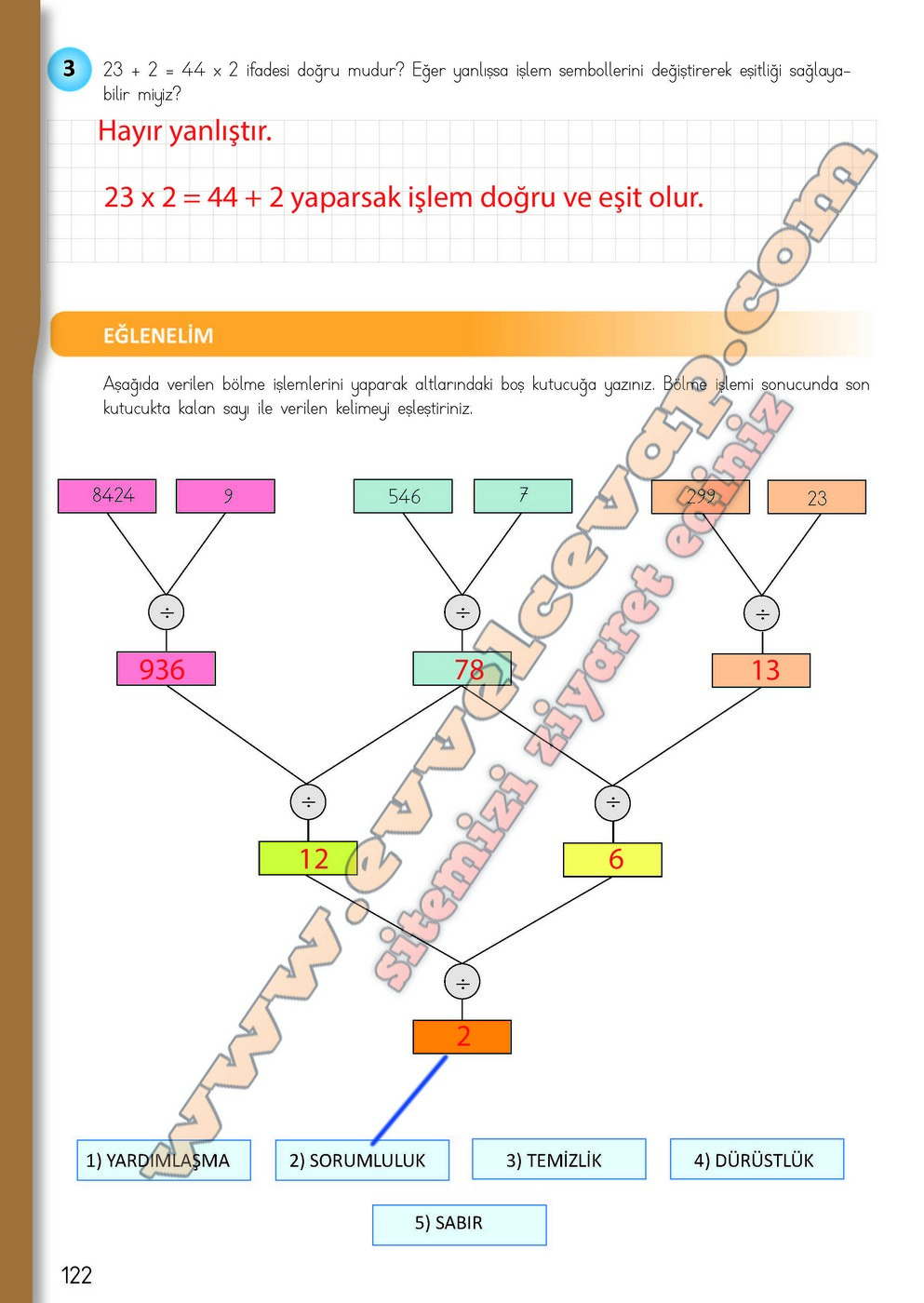 4 sınıf türkçe ders kitabı sayfa 122 cevapları meb yayınları