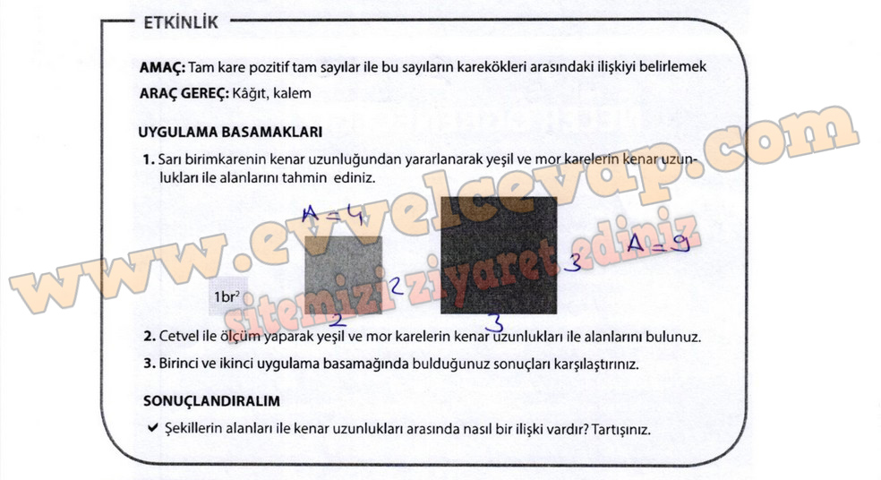 8. Sınıf Matematik Meb Yayınları Ders Kitabı Sayfa 58 Cevapları