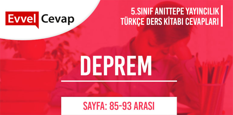 Deprem metni cevapları ve soruları