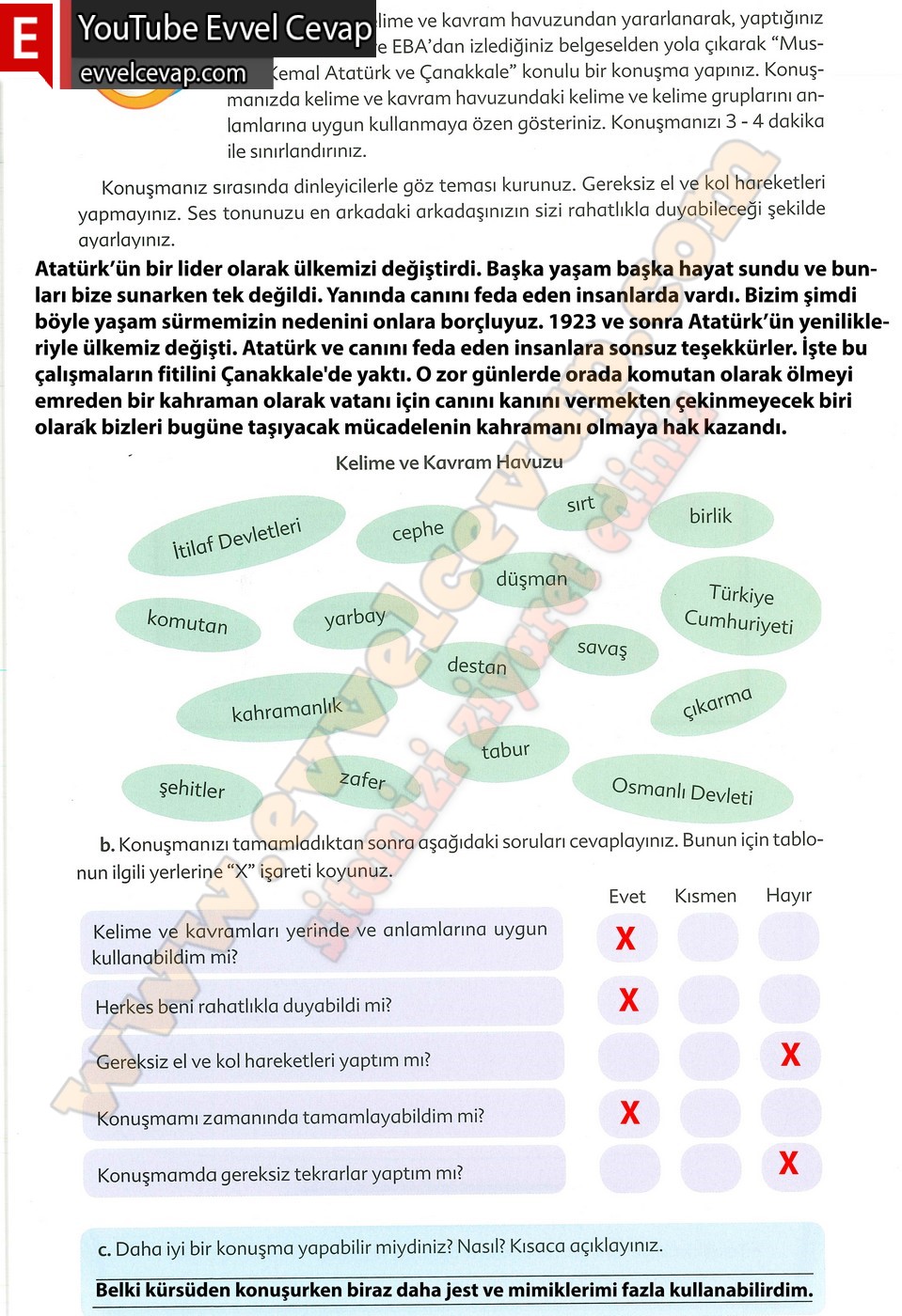 6. sınıf Ekoyay Yayınları Türkçe Ders Kitabı Cevapları Sayfa 55