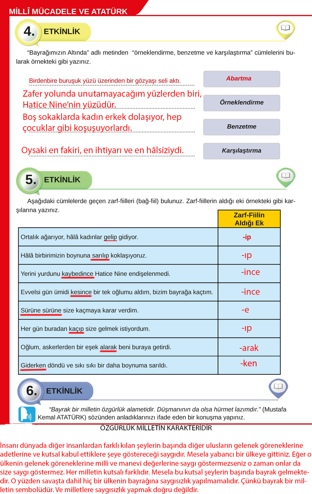 8. Sınıf Meb Yayınları Türkçe Ders Kitabı Sayfa 46-48-49-50-51 Cevapları