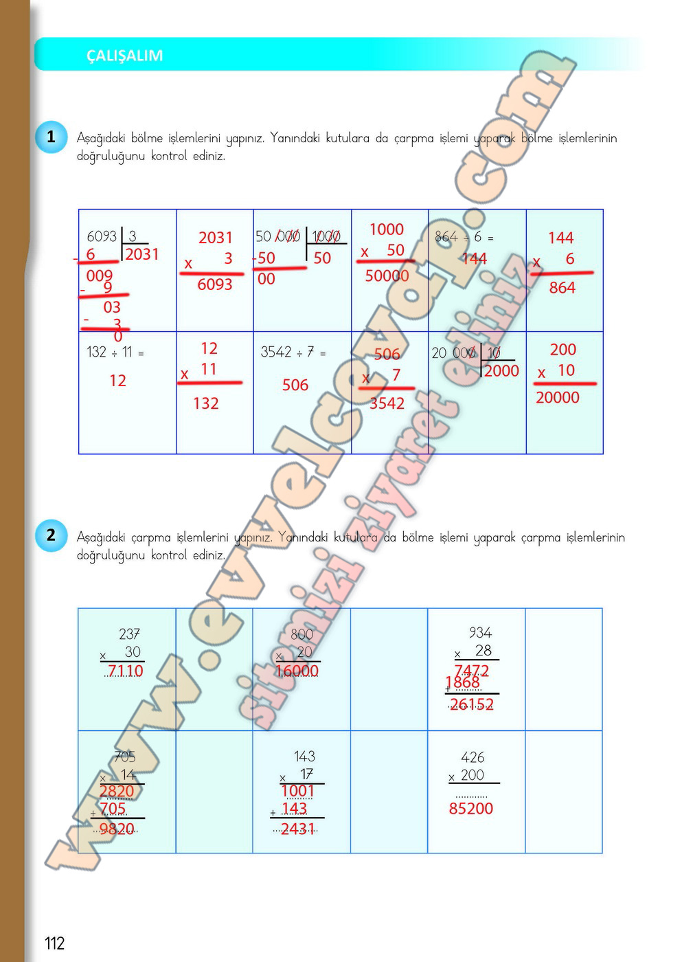 4 sınıf matematik ders kitabı sayfa 118 122 cevapları