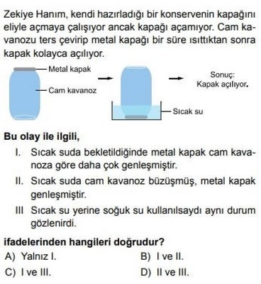 5. Sınıf Fen Bilimleri Isı Maddeleri Etkiler Testi Çöz - Evvel Cevap