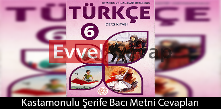 Kastamonulu Şerife Bacı Metni Etkinlik Cevapları (6. Sınıf Türkçe)