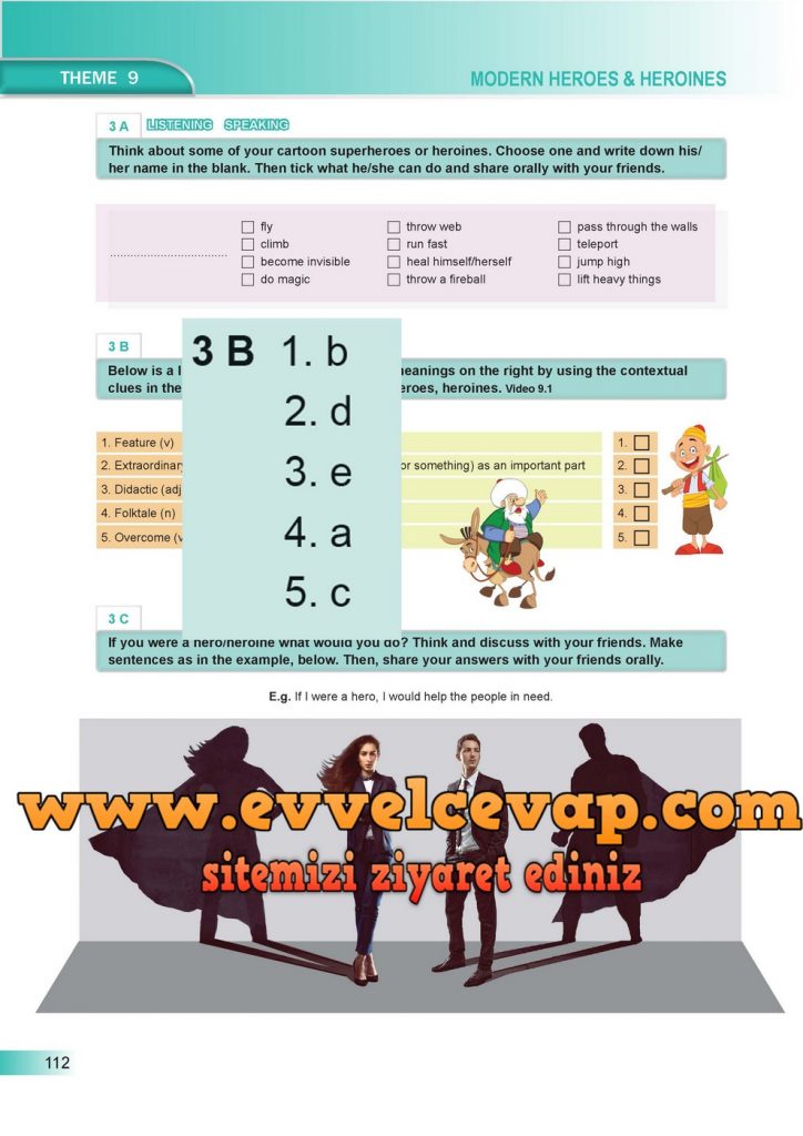 10. Sınıf Meb Yayınları İngilizce Ders Kitabı Sayfa 112 Cevabı - Evvel ...